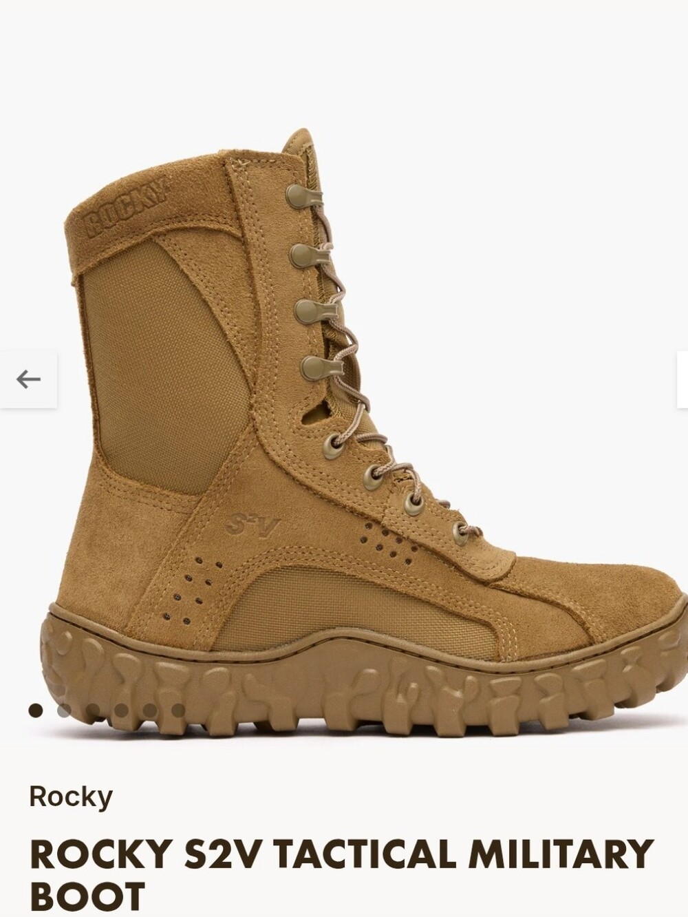 NWT Rocky S2V Tactical Military  Lace-Up Combat Boot - Coyote Brown Size 11W